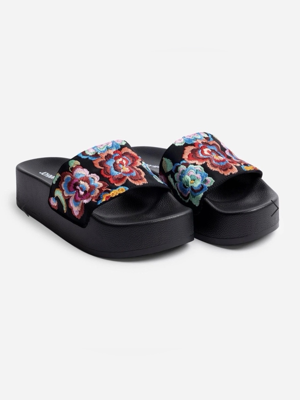 🌺✨ NEW Johnny Was Calanthe Platform Floral Resort Sandals Size 8M SOLD OUT ✨